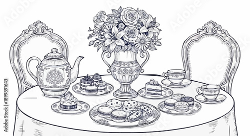 Porcelain designs for afternoon tea parties with dark green colour