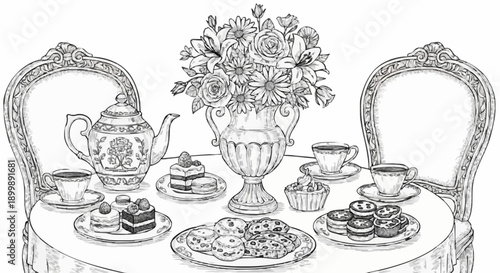 Porcelain designs for afternoon tea parties with dark green colour