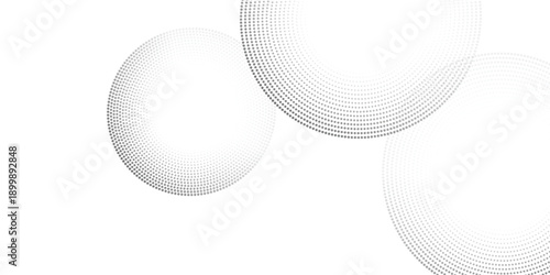 halftone dot abstract background. black circle lines pattern. Futuristic technology concept. Suit for cover, poster, banner, brochure, header, website
