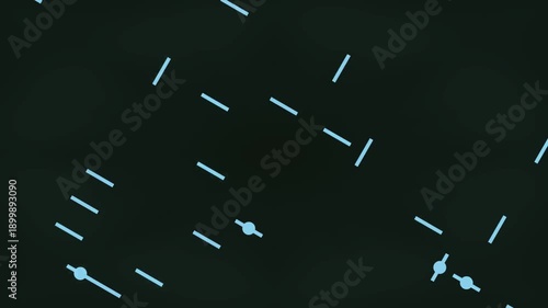 moving Elements Creating Dynamic Abstract Scene in Dim Lighting
