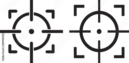 Two target reticle icons for aiming, focus, and precision in shooting or goals