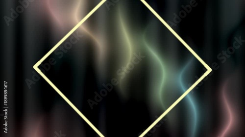 creating abstract light diamond shapes in flowing neon colors