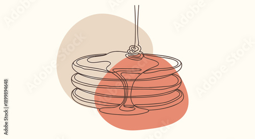 Vector illustration of a pendant light with abstract orange and beige shapes, for interior design or home decor mockup, isolated on transparent background, png