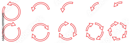 Rotating arrows icon. Vector