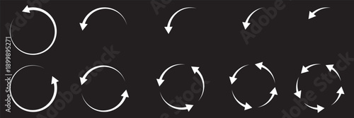 Rotating arrows icon. Vector