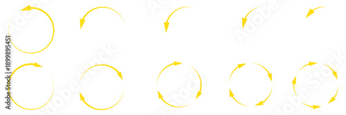 circle arrow icon set. circular arrow icon, refresh, reload arrow icon symbol sign, vector illustration