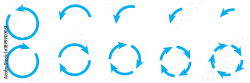 circle arrow icon set. circular arrow icon, refresh, reload, rotation. Green recycle vector icon symbol. Repeat and reload icons set and arrow rotation circle