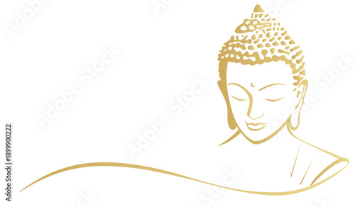 Buddha silhouette vector. Vector element for Vesak day. EPS 10