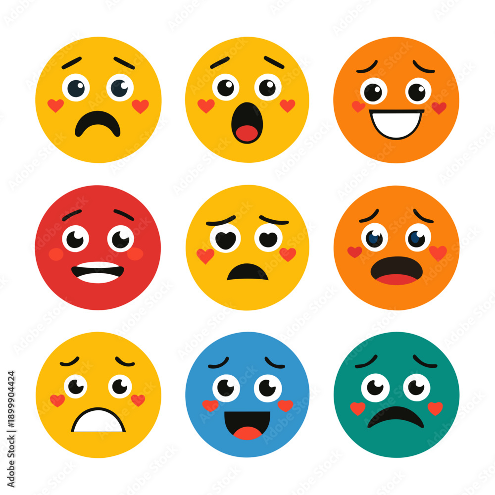 Fototapeta premium Social reaction emoji 