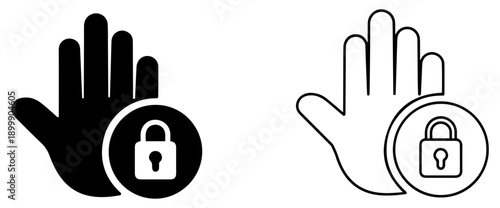 restricted area warning icon set