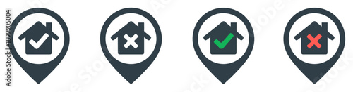 correct wrong house location pin icons