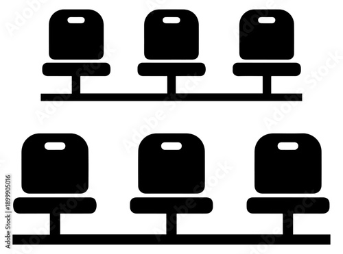 stadium tribune audience seating vector icon