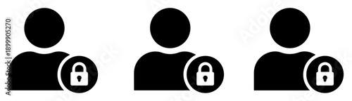 user login authentication flat icons
