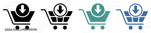 add product to cart flat icons