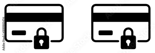 security credit card payment icon set