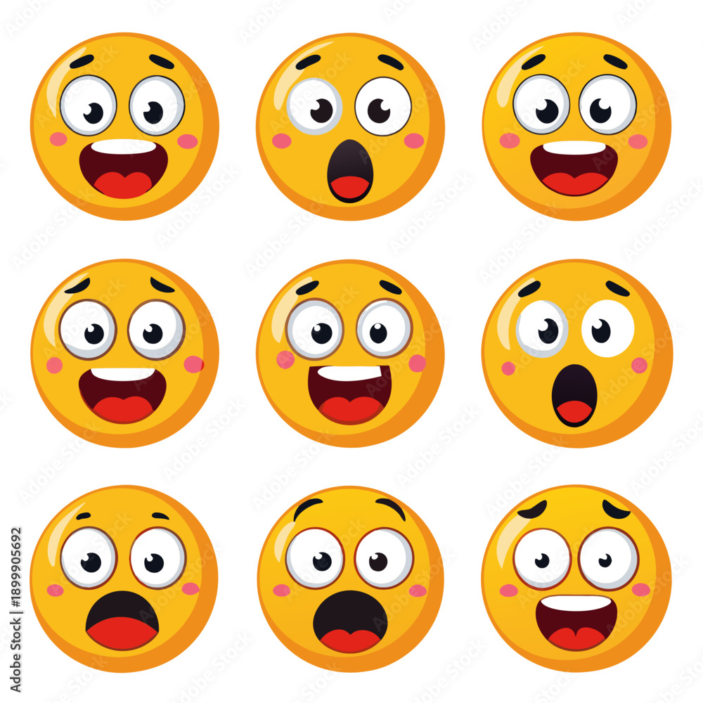 Obraz premium Social reaction emoji 