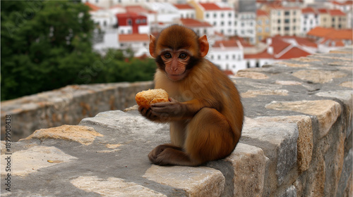 Monkey on the Rock of Gibraltar.