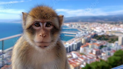 Monkey on the Rock of Gibraltar.