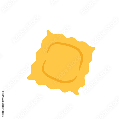 Set of different pasta types. Vector illustration of cute elements in flat cartoon style