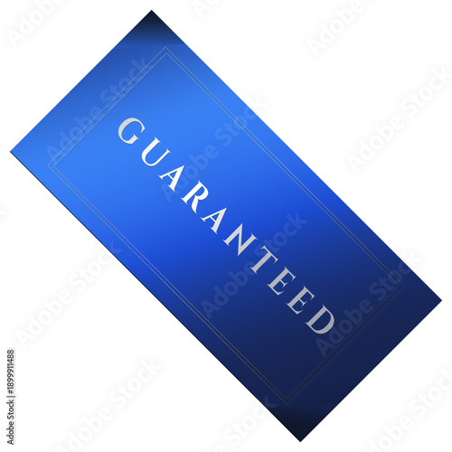 Premium Blue Guaranteed Quality Assurance Label Design