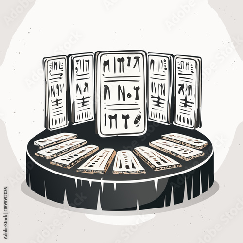 Ancient Mesopotamian cuneiform clay tablets on display in museum exhibit, showcasing historical artifacts with textured details and cultural significance.