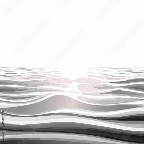 Gentle waves on a calm sea surface, reflecting warm sunlight, creating a serene and tranquil water scene.
