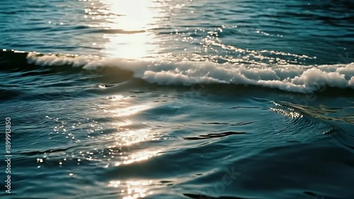 Wallpaper Mural Water Surface Waves Sunlight Reflection Natural Blue Dark Ocean Background Torontodigital.ca