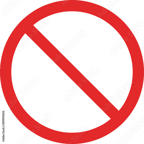 Free Download No Symbol Vector Icon Prohibition Sign with Circle Slash - GFXLoad