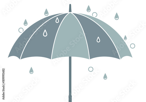 A minimalist illustration of an umbrella with raindrops, promoting awareness. Clean design, soft colors, and a subtle, modern aesthetic. Suitable for branding and informational graphics.