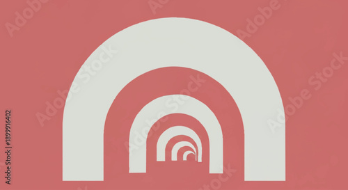 White Arch Graphic Design Element.
