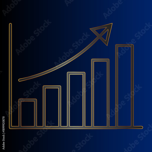 Growth Chart with Rising Arrow