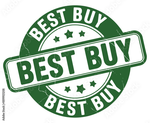 Best buy retail logo a circular green badge with white text