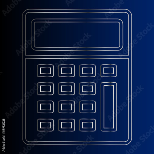 Calculator Outline Icon Design Element Vector Illustration For Finance Accounting And Mathematics Concepts