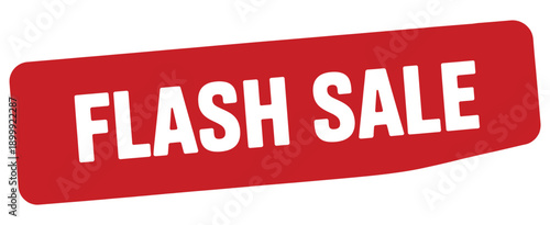 Bold red flash sale banner with white text promoting a limited time offer