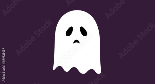 Sad Ghost Character Illustration