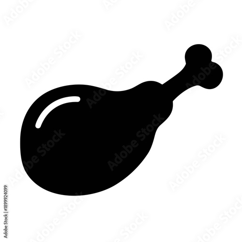 icon illustration fried chicken thighs vector