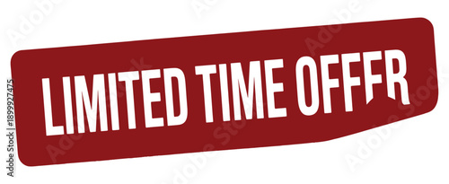 Limited time offer stamp on white background