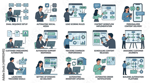 People working on computers in an office environment, collaborating on designs, and using various tools and technology together seamlessly