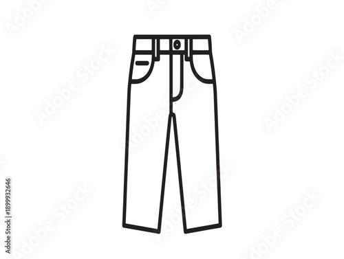 Minimalist jeans illustration with pockets