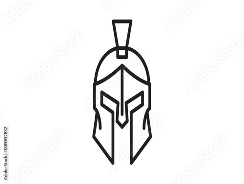 Ancient greek helmet vector illustration