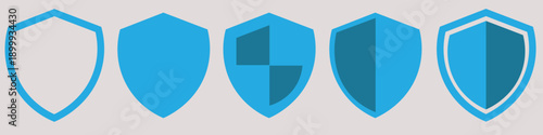 Free Download Blue Shield Icons: Outline, Solid, and Textured Shields for Security and Protection - GFXLoad