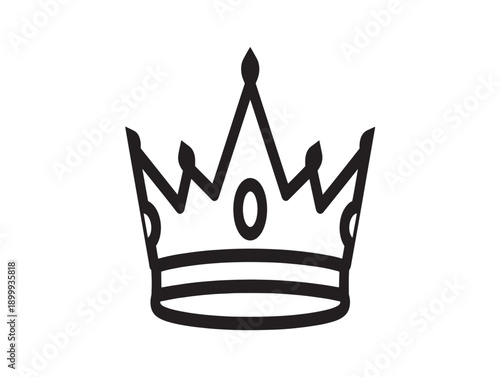 Minimalist hand-drawn crown illustration