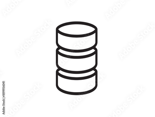 Minimalist stack of disks vector illustration