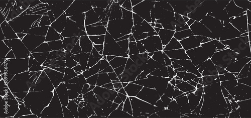Scratched and Cracked Grunge Urban Background Texture Vector. Dust Overlay Distress Grainy Grungy Effect. Distressed Backdrop Vector Illustration. Isolated Black on White Background. EPS 10.