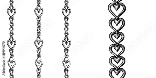 Elegant Black and White Chain Art Decor