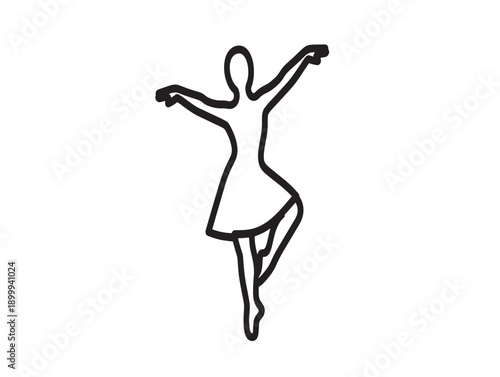 Elegant ballerina dancing in a graceful pose