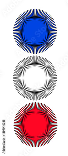 clip art cercles bleu blanc rouge, PNG fond transparent