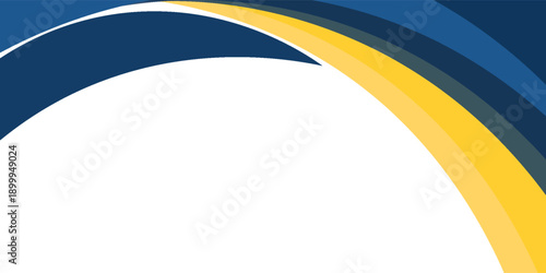 blue and yellow wavy shape background. suitable for business poster design, corporate banner, presentation, flyer, social media post. vector illustration