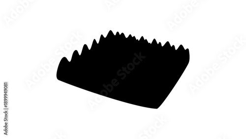 Acoustic  Studio Soundproofing Treatment Absorption, black isolated silhouette