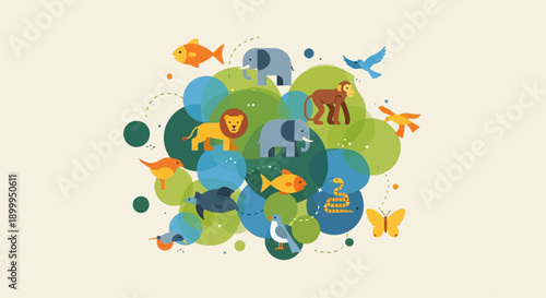 Celebrating world wildlife on a sunny day with animals, earth, and nature in view